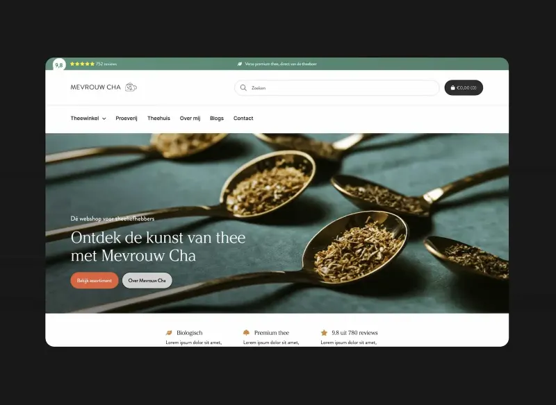 Website van Mevrouw Cha