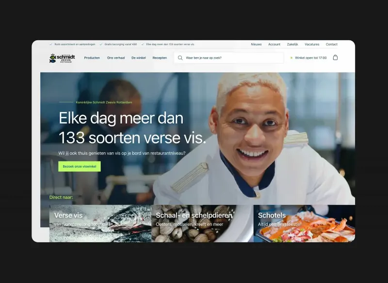 Website van Schmidt Zeevis